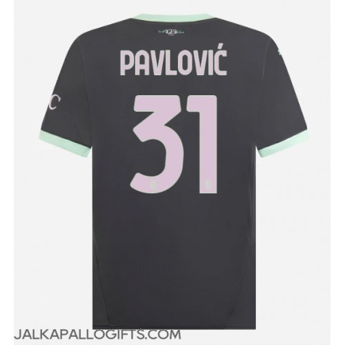 AC Milan Strahinja Pavlovic #31 Kolmaspaita 2024-25 Lyhythihainen